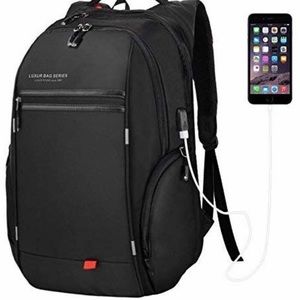 LUXUR Laptop Backpack,Anti Theft USB Charging Port